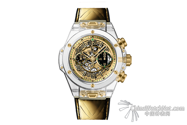 HUBLOT宇舶錶Big-Bang-Unico藍寶石尤塞恩•博爾特Only-Watch腕錶（配金色亮面小牛皮錶帶）1.png